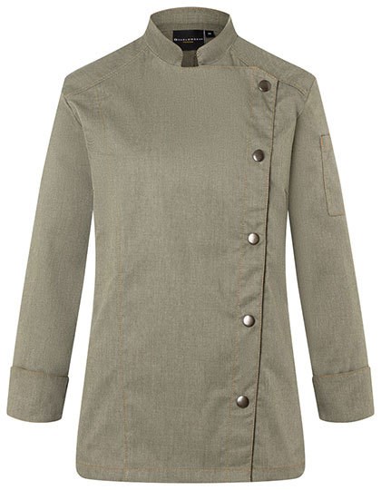 Karlowsky - Damen Kochjacke Jeans-Style - Vintage Moss Green (ca. Pantone 416C)