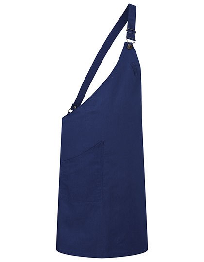 Karlowsky - Asymmetrische Latzschürze Classic mit Tasche - Navy (ca. Pantone 533C)